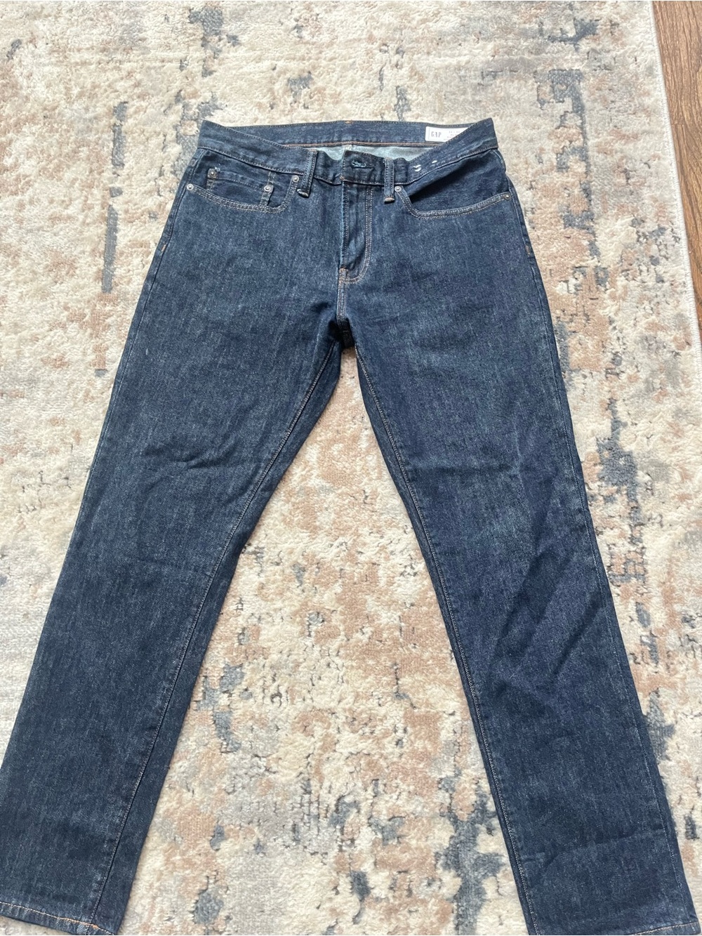 Dark Indigo Men’s Straight Jeans - Gap